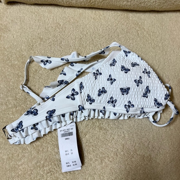 Hollister White with Blue Butterflies Bikini Top - Picture 6 of 6